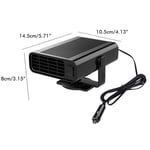 (black) Car Heating Cooling Fan Car Heater 2 In 1 Low Noise