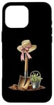 Coque pour iPhone 16 Pro Max Pelle de jardinage avec nœud Coquette pour la fête des mères