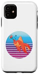 Coque pour iPhone 11 Selfie Fish Goldfish Humorous Underwater Selfie Stick Ocean