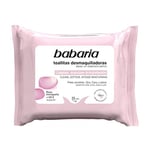 BABARIA Rosa MOSQUETA TOALLITAS DESMAQUILLANTES 25UN, Serviettes DEMAQUILLAGE Mixte, Negro, La Norme