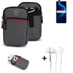 Belt bag + headphones for Huawei Honor X10 Phone case