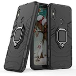 LuluMain Compatible avec Xiaomi Mi A2 Lite Coque, Anneau de Support Téléphone Voiture Magnétique Bague 360 Étui de Protection pour Xiaomi Mi A2 Lite, Redmi 6 Pro (Noir)