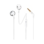 JBL T205 Écouteurs avec Microphone Jack 3,5 Couleur Blanche