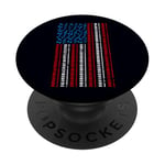 Clavier électrique drapeau américain 4 juillet pour homme et femme PopSockets PopGrip Adhésif