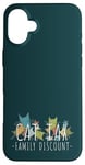 Coque pour iPhone 16 Plus Cat Tax Family Discount! Social Media Meme Fun