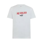 AC Milan Culture Tee T-Shirt en Coton, Adulte, Blanc, XL Mixte