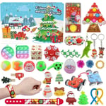 24 st/ set Adventskalender Fidget Toys Jultomten DIY Xmas Tree Hanging Pendant 2023 Christmas Countdown Calendar Leksaker för barn style 8