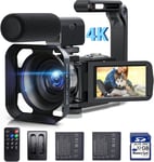 CAMWORLD 4K Video Camera Camcorder 42MP 18X Digital Zoom 3” 270° Rotation Screen