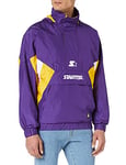 Starter Black Label Men's Starter Windbreaker Jacket, Real Purple/California Ayel/White, M