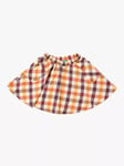 Little Green Radicals Kids' Checked Pocket Swishy Skirt, Autumn Leaves