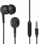 Ecouteurs Filaire Jack Intra-Auriculaires avec Micro (Oreillettes filaires Intra, Prise Jack 3.5 mm, Micro et Fonction Télécommande, Compatible Samsung MP3 Tablettes Ordinateurs) Noir