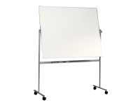 Whiteboard Esselte mobil golvmodell 1200 x 2000 mm - emalj - magnetisk - dubbelsidig - vändbar - med pennhylla