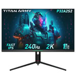 Moniteur de jeu TITAN ARMY 32" P32A2S2, panneau IPS QHD FAST 2560 x 1440, HDR400, 1 ms GTG, mode Game Plus