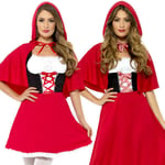 Little Red Riding Hood Womens Fancy Dress Fairy Tale Book Day Ladies Costume