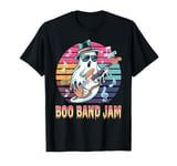 Retro Halloween Rock Bands Ghost Guitarist Music Instruments T-Shirt