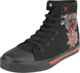 Rock Rebel by EMP Trainers with old school print Sneakers High black