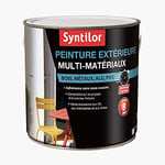 SYNTILOR - Peinture Extérieure Multi-Matériaux Noir Satiné RAL 9005 2L