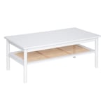 Table Basse Avec Étagère "Cabras" 109cm Blanc