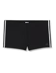 adidas Fitness 3 Stripes Swim Boxer Swimsuit Men's, Black/White, XXL