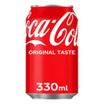 COCA-COLA 'COKE' ORIGINAL TASTE 24 X 330ML CANS CARBONATED COLA SOFT DRINKS