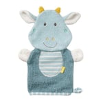 Fehn Gant de toilette dragon - gant de toilette à motif - jouet de bain pour un bain joyeux - gant de toilette pour bébé dans la baignoire - éponge douce pour les bébés et les enfants de 0+ mois