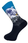 Frederick Thomas the great wave off kanagawa design mens cotton sock ocean sea