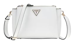 GUESS Noelle Triple Compartment Crossbody, Sac, bandoulière à Trois Compartiments Femme, Blanc, Taille Unique