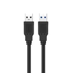 Ewent Câble USB 3.0 Type a Mâle/a/blindé Un Double Femme 28 AWG cuivre la Vitesse de Transfert jusqu'à 5GMbit Longueur de câble 1,8 m Noir