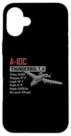 Coque pour iPhone 16 Plus Avion américain A-10C Thunderbolt II