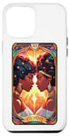 Coque pour iPhone 12 Pro Max Gemini Zodiac Tarot Carte Noir Reine Mélanine Noir Femme
