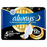 3 x  Always Ultra Secure Night size 5 Sanitary Towels Wings 8 Pads .