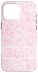 iPhone 16 Pro Max Light Pink Porcelain Mediterranean Watercolor Tile Majolica Case