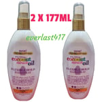 OGX frizz defying +Coconut Miracle Oil Hairspray Flexible Hold Hairspray,2X177ML