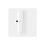 Gefradis - Poteau de cloture pvc H98 x L4 cm blanc renforcé en acier