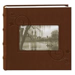 Pioneer Fleurs en Relief en Simili-Cuir de Cadre Photo de Couverture Album, Marron (10,2 x 15,2 cm)