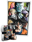 Homadict Plaid Sherpa Dragon Ball Z - 100x150cm - Couverture Polaire Douce & Chaude - Saiyen vs Déstructeurs - Qualité Elevée & Confortable - Licence Officielle