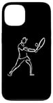 Coque pour iPhone 13 Dessin d'un joueur de tennis