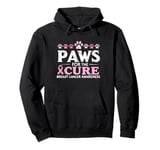 Paws For The Cure Dog Cat Lovers Breast Cancer Awareness Pullover Hoodie