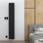 Carisa Boreas M Radiateur Électrique Vertical -Éco-énergétique, Design Moderne, Noir, 180 x 27,5 cm