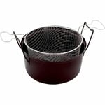 Baumalu 311307 Friteuse du Nord Acier Emaillé 28 cm avec Panier, Noir