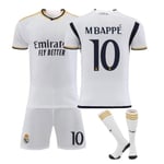 Real Madrid Hemma/Borta Fotbollskläder för Barn 23-24 Nr 10 Mbappé Home XS