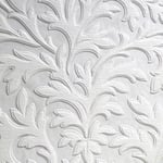 Anaglypta Luxury Textured Vinyl Paintable Embossed Wallpaper High Leaf RD80026