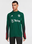 adidas Mens Manchester United Training Top - Green, Green, Size S, Men