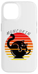 Coque pour iPhone 14 Munchkin, chat, tasse à thé, chaton, mignon