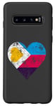 Coque pour Galaxy S10 Drapeau polyamour coeur vintage polyamour