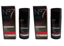 LOT of 2 No7 Men Protect Perfect Intense Advanced Serum Anti-Aging Sensitive 1oz