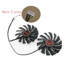 Ventilateur GPU d'origine,GTX970,980,adapté pour gelée R9,390,R9,380,R7,370,GTX,980,980Ti,970,960,950,ventilateur graphique de jeu,PLD10010S12HH - Type 6pin-5needles