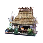 Billy Handmade Miniature Dollhouse Kit Highway Series Thatch Private House 8 FS