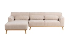 Bree Hörnsoffa 3-sits - Beige/Ljust trä Brun,Beige