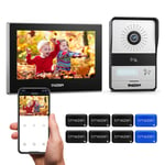 Visiophone connecté 2 Fils 1080P Interphone Vidéo WiFi IP Moniteur écran Tactile